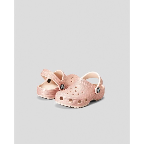 Crocs Classic Glitter Clog (Toddler) Quartz Glitter 6 Toddler M - Picture 1 of 1
